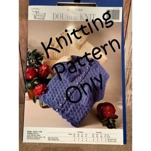 New King Cole KC763 Big Value DK Child Crew Cardigan Sweater Knitting Pattern
